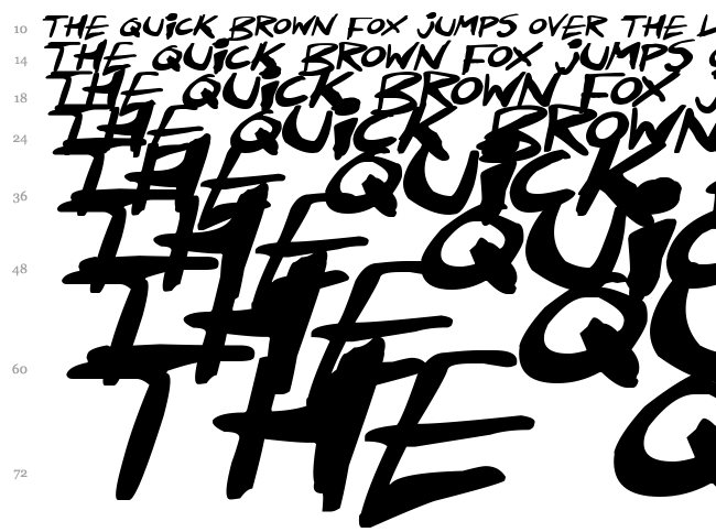 Inkling font waterfall